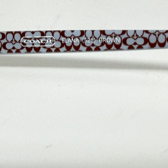 Coach Elana (525) Eyeglasses Rectangular Brown Tortoise Full 50-17-135 19813 - Picture 6 of 7